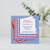 4 juillet Invitation de fête unique (Debout devant)