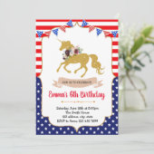 4 juillet invitation de licorne (Debout devant)