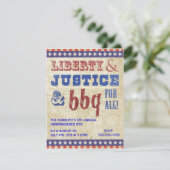 4 juillet invitation de pique-nique de BBQ de Jour (Debout devant)