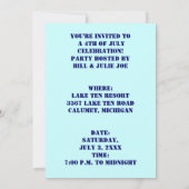 4 juillet INVITATION DU PARTI ~ PERSONNALISER EZ2 (Dos)