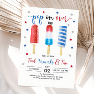 4 juillet Invitation Fête de l'Indépendance Invi