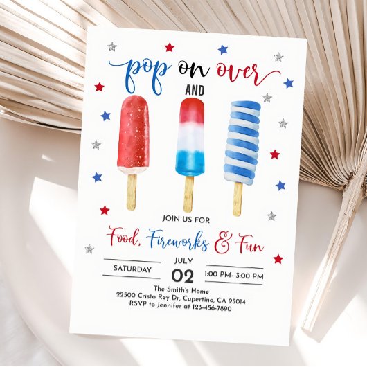 4 juillet Invitation Fête de l'Indépendance Invi