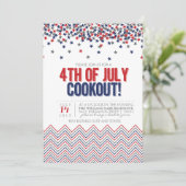 4 juillet invitation patriotique moderne de (Debout devant)