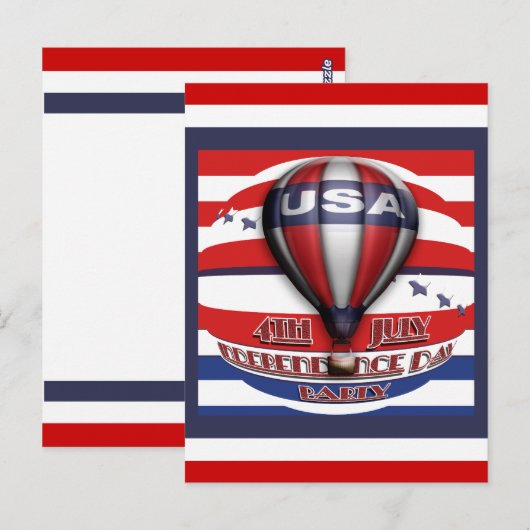 4 juillet invitations (Devant / Derrière)