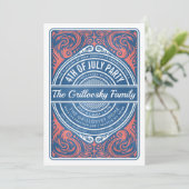 4 juillet Invitations BBQ Rouge Blanc & Bleu (Debout devant)