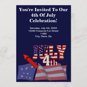4 juillet invitations de partie