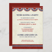 4 juillet invitations de partie du Jour de la (Devant / Derrière)