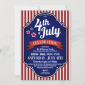 4 juillet Invitations du BBQ Party (Devant)