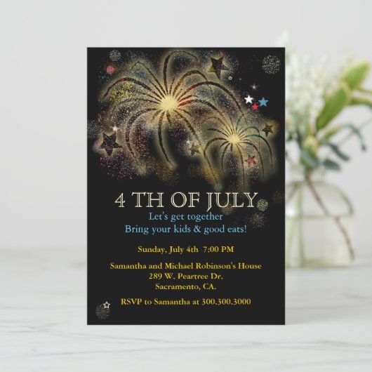 4 juillet Invitations du groupe Fireworks (Debout devant)