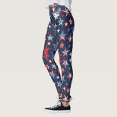 4 juillet Leggings avec logo blanc B&BE (Gauche)