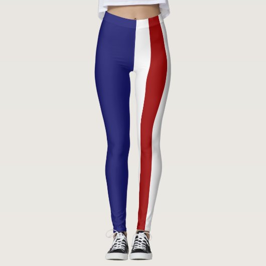 4 juillet Leggings rouges, blancs et bleus (Devant)
