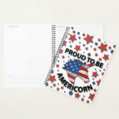 4 juillet mignonne rouge, blanc et bleu américain (Devant avec enveloppe)