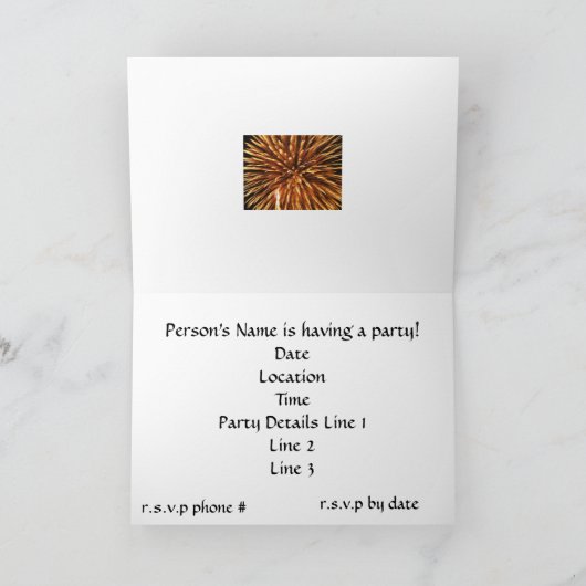 4 juillet Modèle d'invitation (Intérieur)