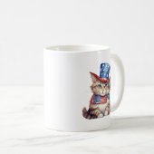 4 juillet Mug | Chat patriotique (Devant droit)