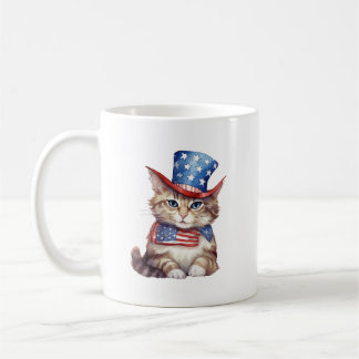 4 juillet Mug | Chat patriotique