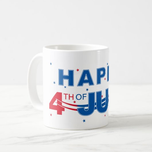 4 juillet Mug de café (Devant gauche)