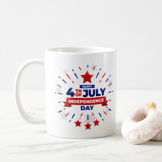 4 juillet Mug de café (Avec donut)