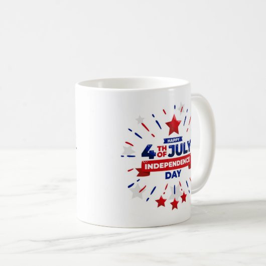 4 juillet Mug de café (Devant droit)