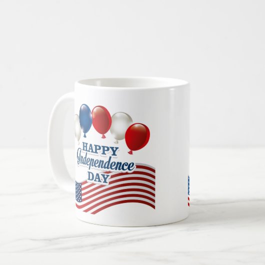 4 juillet Mug de café (Devant gauche)