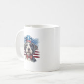 4 juillet Mug | Mug de chien patriotique (Devant gauche)