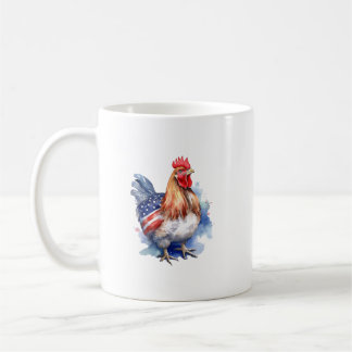 4 juillet Mug | Mug de poulet patriotique