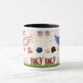 4 juillet Mugs d'impression double face (Centre)