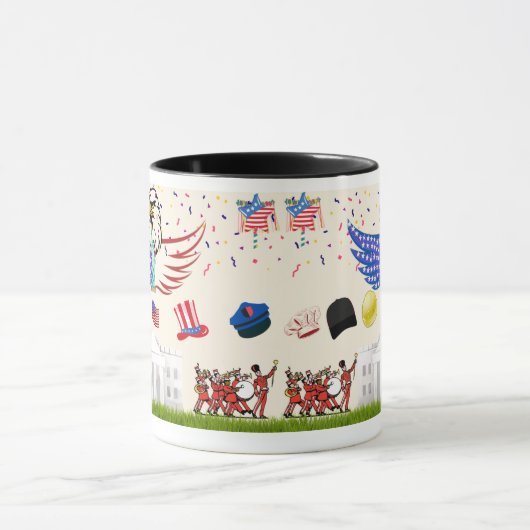 4 juillet Mugs d'impression double face (Centre)