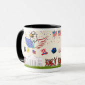 4 juillet Mugs d'impression double face (Devant gauche)