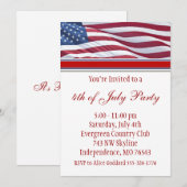 4 juillet ou invitation du parti de campagne (Devant / Derrière)