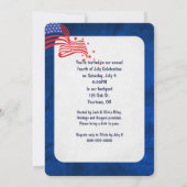 4 juillet Party Sparkler sur Blue Invitation (Dos)