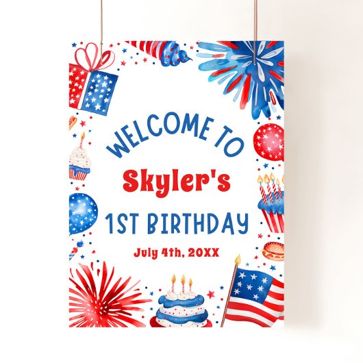 4 juillet Patriotique 1er anniversaire Affiche de 