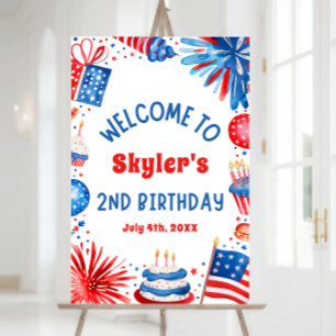 4 Juillet Patriotique 2ème anniversaire Affiche de