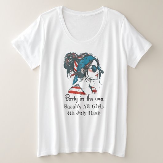 4 juillet personnalisé (Design devant)