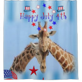 4 juillet rideau de douche Giraffe (Devant)