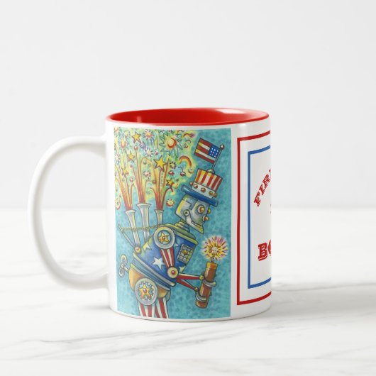 4 juillet ROBOT DE FEU, MUG STEAMPUNK (Gauche)