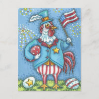 4 juillet ROOSTER, CARTE POSTALE DE VACANCES