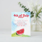 4 juillet soirée barbecue Invitation (Debout devant)