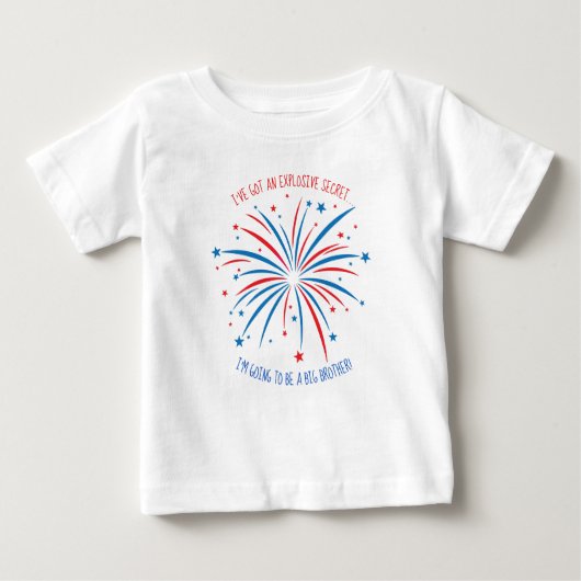 4 juillet T-shirt enfant à thème avec feux d'artif (Devant)