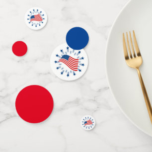 4 juillet Table Confetti