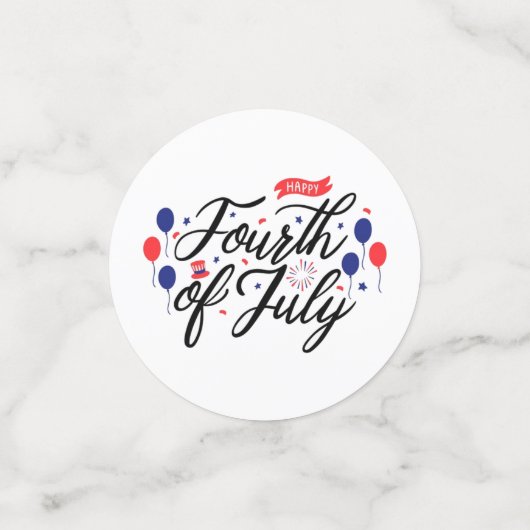 4 juillet Table Confetti (Petit recto)