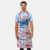 4 juillet tablier d'impression recto verso BBQ Ame (Porté)