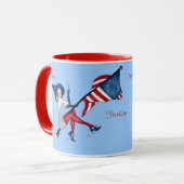 4 juillet tasse patriotique de style (Devant gauche)