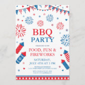 4 juillet Thème Fête Invitation (Devant)