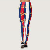 4 juillet USA Stripes Femen Leggings Pantalons (Dos)