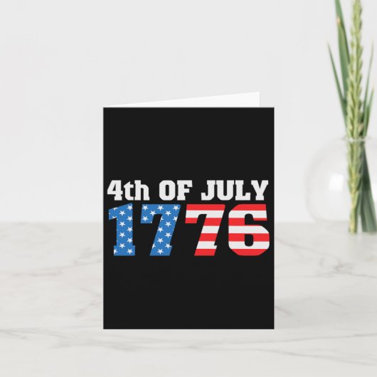 4 juli 1776 kaart (Voorkant)