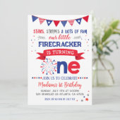 4 juli 1 Verjaardag Kaart (Staand voorkant)