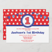 4 juli 1e eerste uitnodiging van de Eerste Dag (Voorkant / Achterkant)