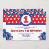 4 juli 1e eerste uitnodiging van de Eerste Dag (Voorkant / Achterkant)