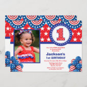 4 juli 1e eerste uitnodiging van de Eerste Dag (Voorkant / Achterkant)