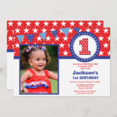 4 juli 1e eerste uitnodiging van de Eerste Dag (Voorkant / Achterkant)